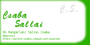 csaba sallai business card